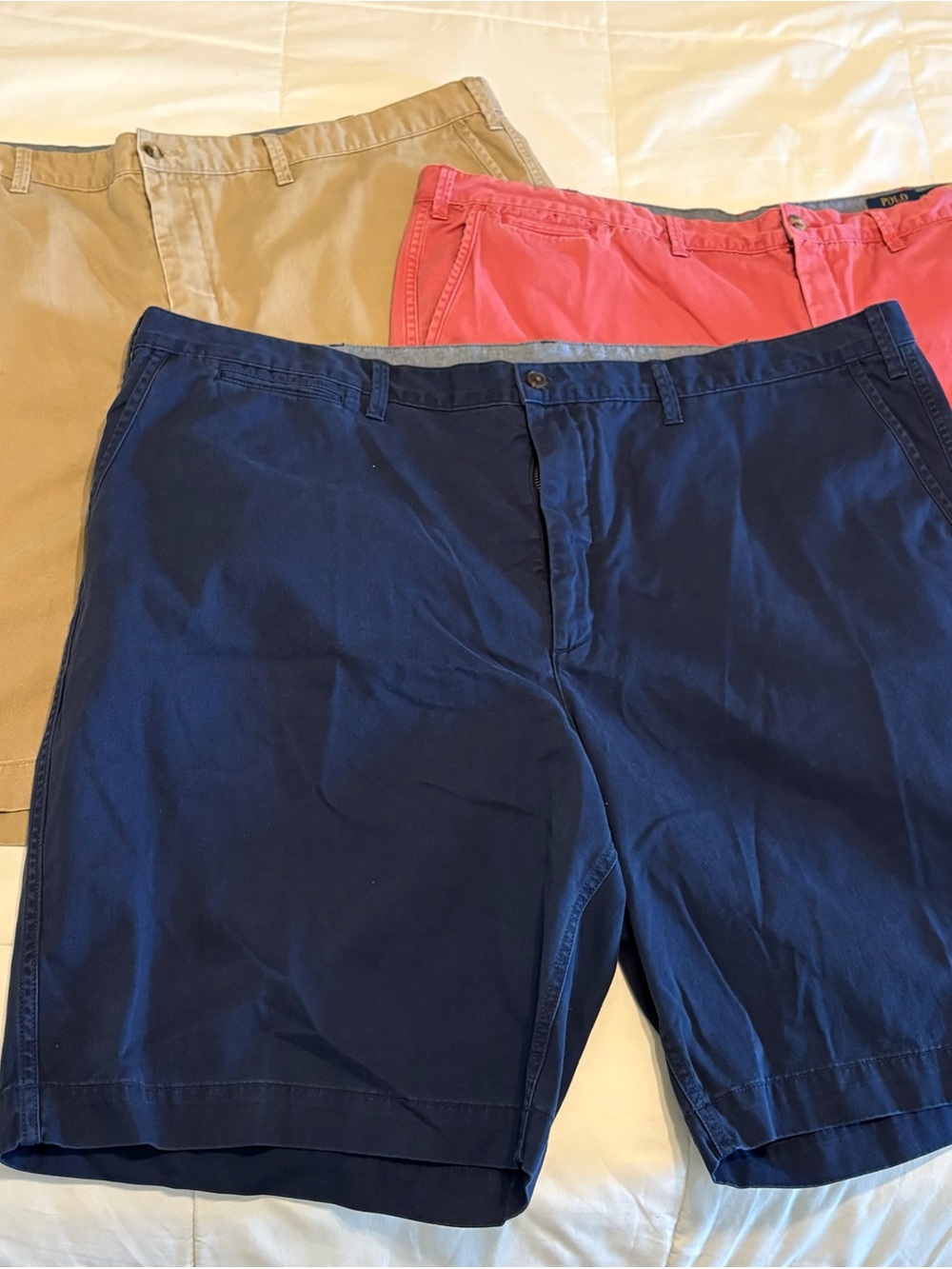 Big & Tall Polo Ralph Lauren Classic Fit Chino Shorts Bundle 3 Pair Size 48B